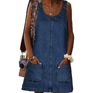Women's Sleeveless Mini Casual Denim Dress